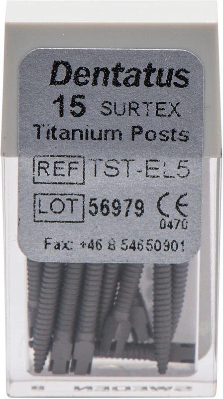 Classic Surtex Titan Wurzelstifte  Packung  15 Stück 14,2 mm, Ø 1,65 mm, Größe 5