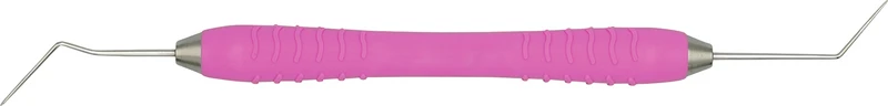 Zahnsonde Colori Silikon LS   Stück  Figur 16, LiquidSteel, doppelendig, fein, Silikongriff, pink