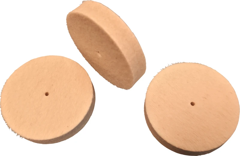 Filzräder   Packung  12 Stück unmontiert, Filz, Figur Rad, Ø 50 mm, S: 10 mm