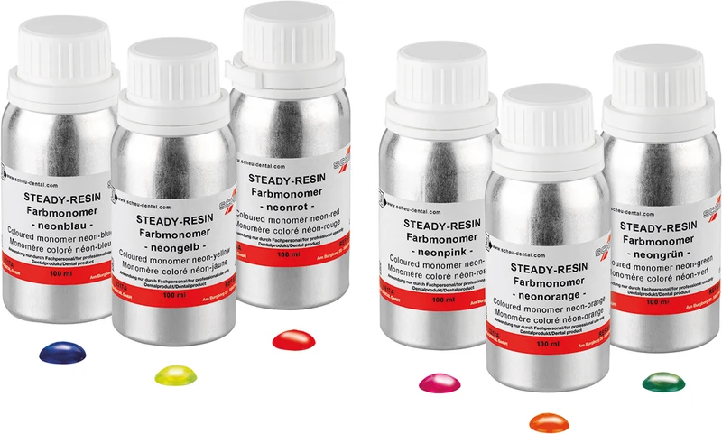 STEADY-RESIN Neonmonomere  Flasche  100 ml neonpink