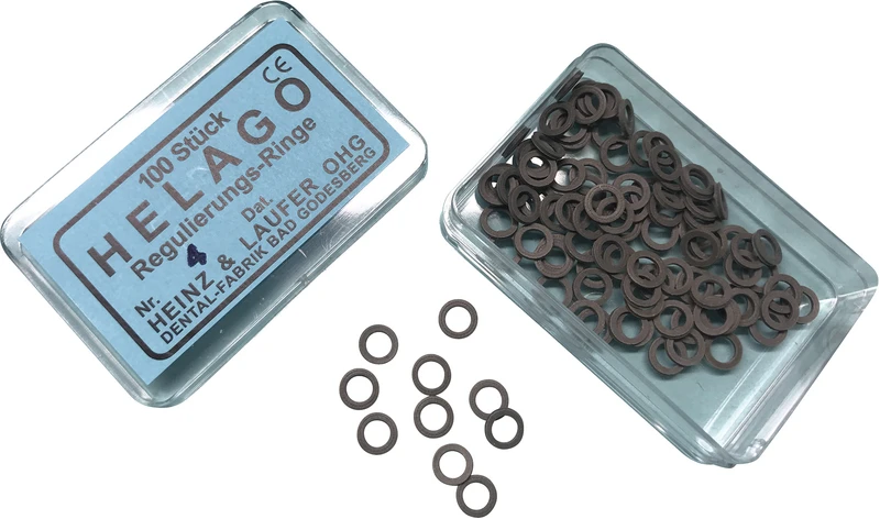 HELAGO Gummiringe für Regulierung  Packung  100 Stück grau, 4 mm