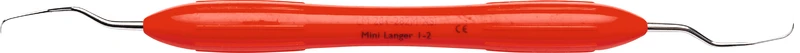 LM Universalkürette Mini Langer  Stück  Figur 1\2, rot, LM-ErgoMax Griff