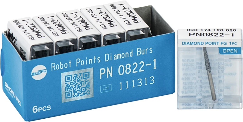 Robot Points FG  Packung  6 Stück FG, Figur Konus Stirn flach, 12 mm, ISO 020