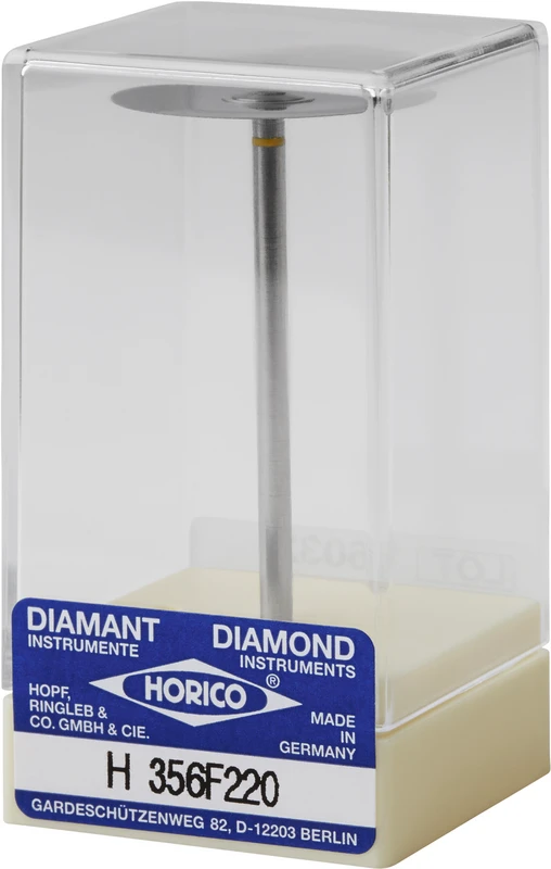 SUPERDIAFLEX® 356  Stück  einseitig, gelb extra-fein, HP, Figur 356 F, 0,10 mm, ISO 220