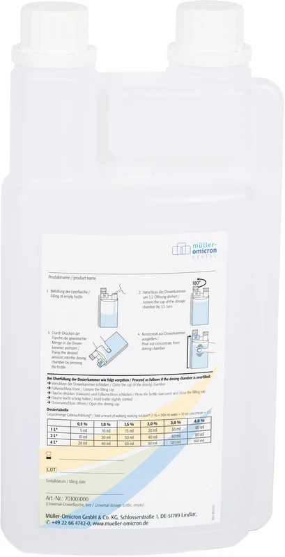 Universaldosierflasche leer  Flasche  1 Liter leer