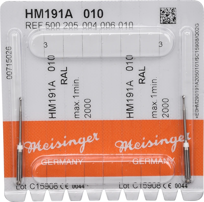 Endo Access Bur 191A  Packung  2 Stück weiß, RAL, Figur 004, Kopf: 16 mm, Total: 31 mm, ISO 010