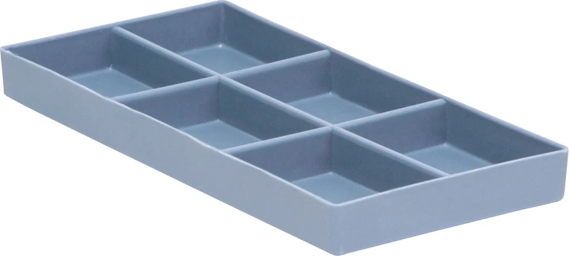 Cabinet Tray Nr. 20  Stück  6-Fächer, 9,2 x 19,7 cm, blau