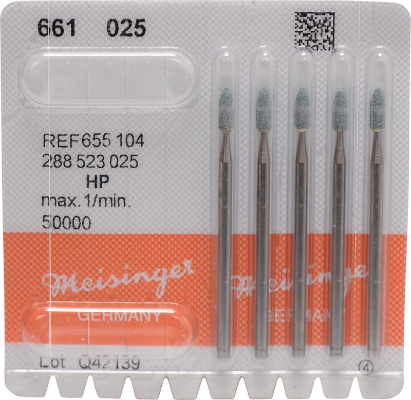 Keramische Schleifer 661  Packung  5 Stück grün mittel, HP, Figur 288, 7 mm, ISO 025