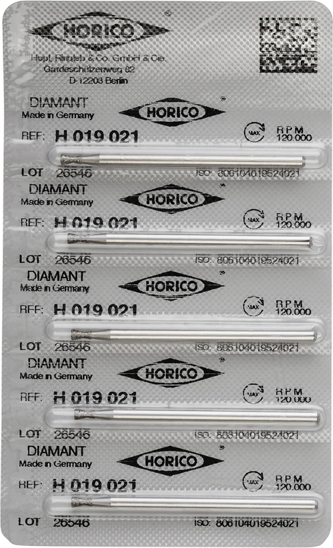 Diamantschleifer H 019  Stück  5 Stück HP, Figur 019, 3,5 mm, ISO 021