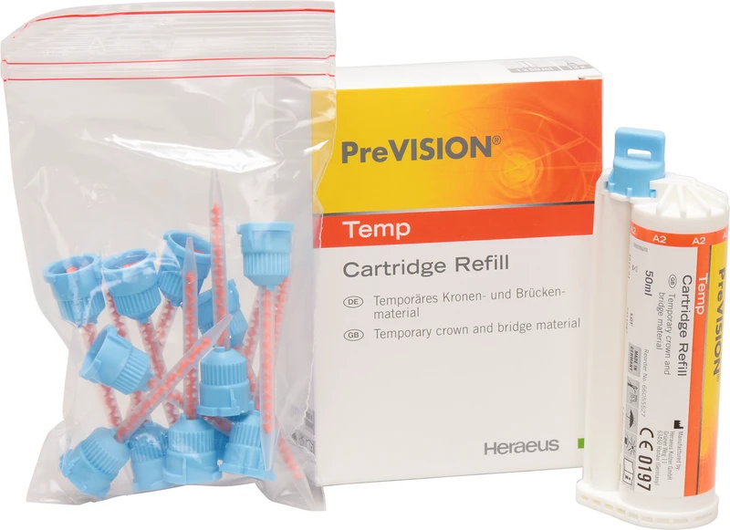 PreVISION® Temp  Refill Packung  50 ml Doppelkartusche A2, 12 Mixing Tips