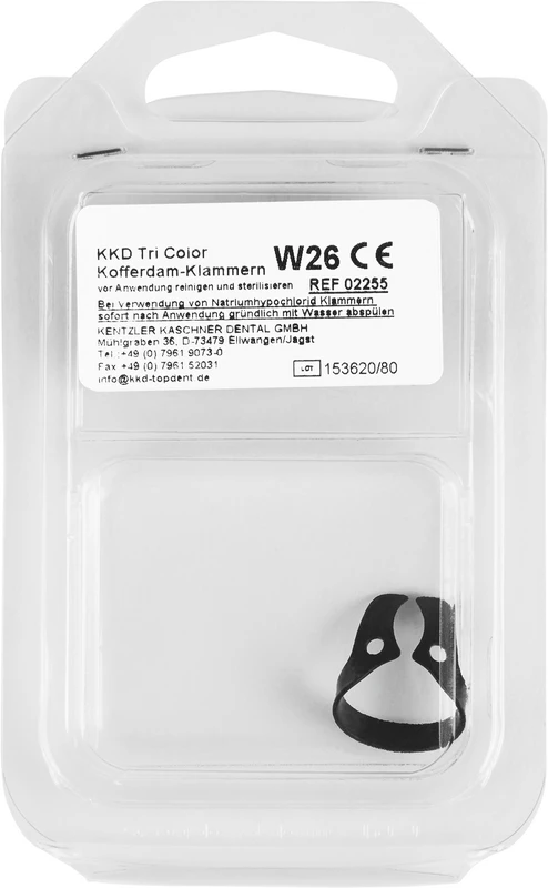 KKD® Kofferdam Klammern triColor Antireflect  Stück  schwarz matt, Nr. W26, für OK Molaren