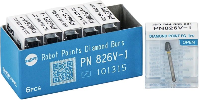 Robot Points FG  Packung  6 Stück gelb extrafein, FG, Figur Konus Kante rund, 3,5 mm, ISO 031