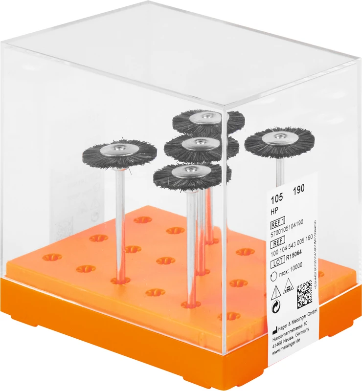 Polierbürste 105  Packung  5 Stück schwarz, Chungking Borsten, HP, Figur 543, 1,5 mm, ISO 190