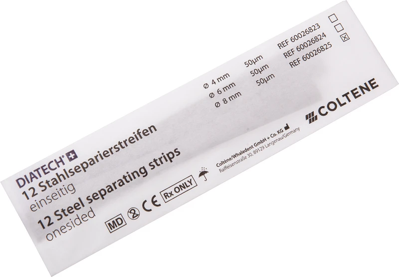 DIATECH Stahlseparierstreifen  Packung  12 Stück 8 mm, einseitig beschichtet