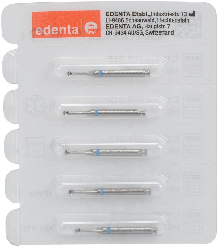 HM-Bohrer C1SXN  Packung  5 Stück Kreuzverzahnung blau, RAL, Figur 004, ISO 018