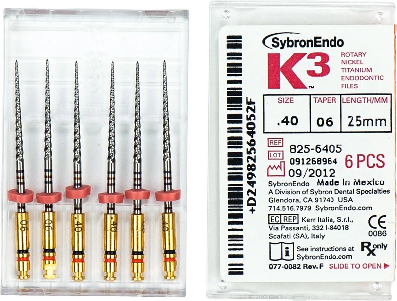 K3 Feilen  Packung  6 Stück ISO 040, Taper.06, 25 mm