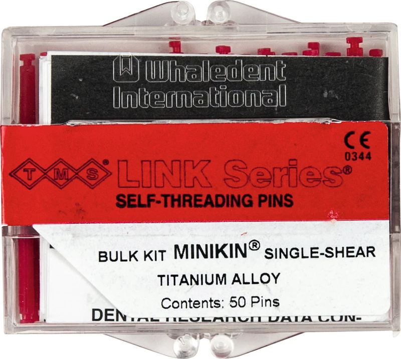 TMS® LINK  Bulkpackung  50 Titan-Einzelstifte, Minikin rot L812