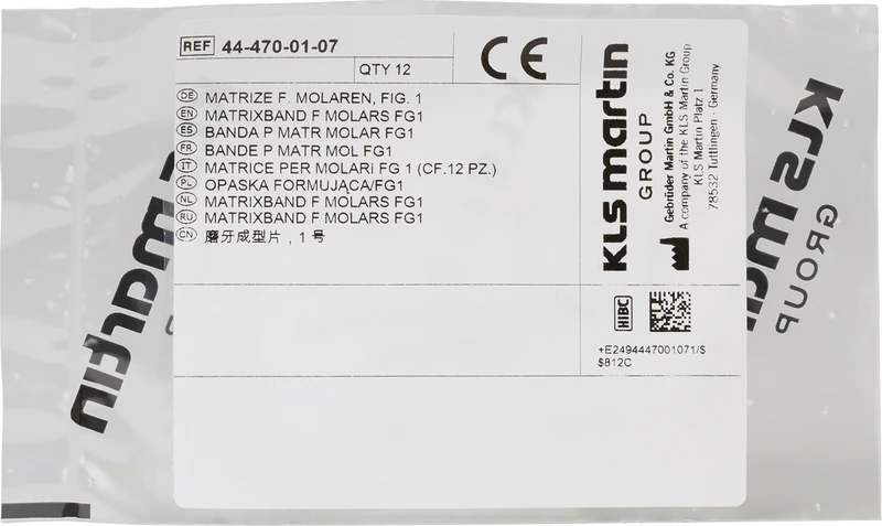 Matrizen  Packung  12 Stück für Molaren, Figur 1