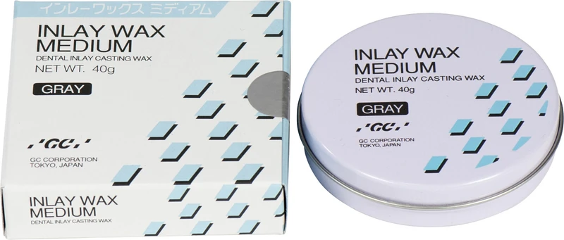 GC Inlay Wax MEDIUM  Packung  40 g Dose grau