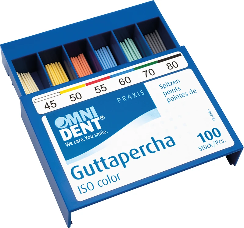 Guttaperchaspitzen  Sortiment  100 Stück ISO 045-080