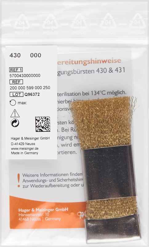 Reinigungsbürste 430  Stück  Messingdraht, Größe 250