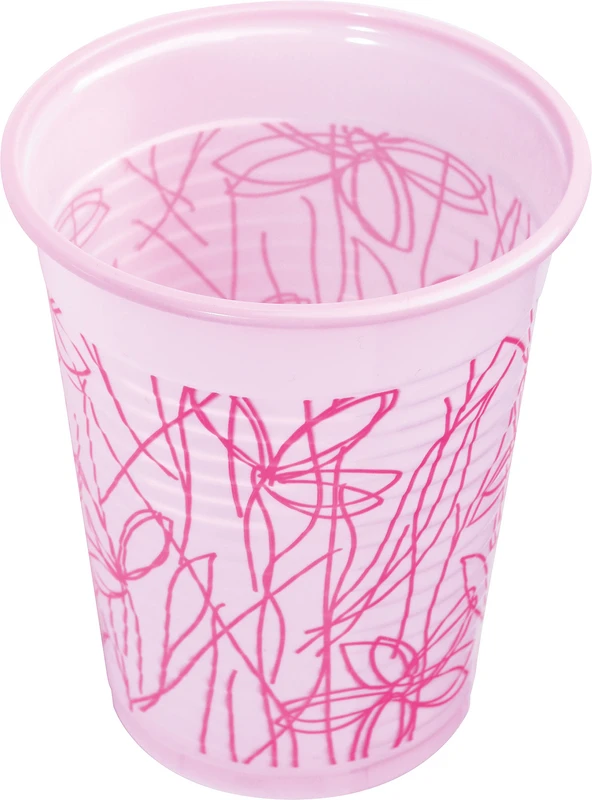 smart Mundspülbecher  Karton  1.500 Stück Flower rosa\pink