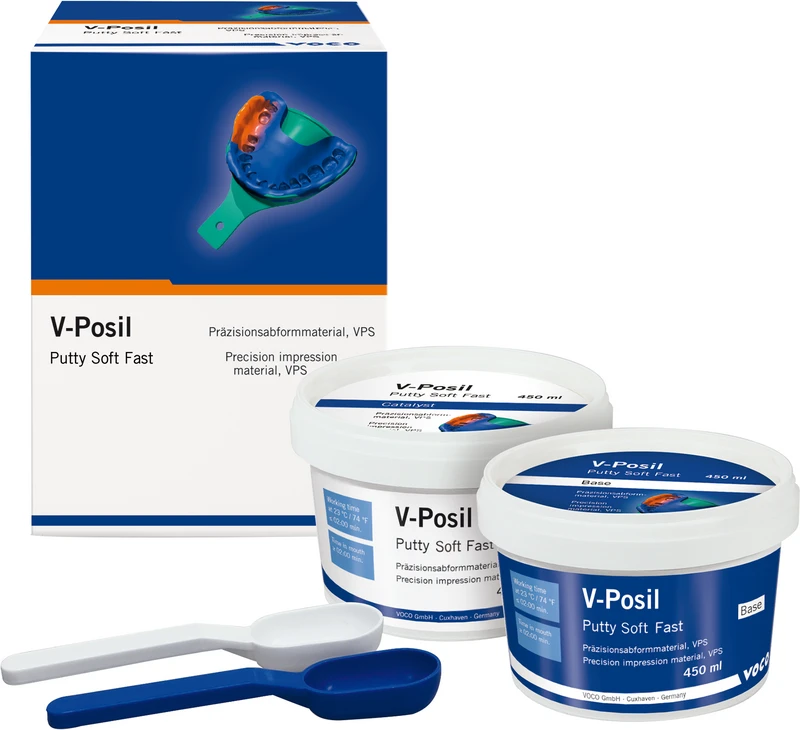 V-Posil Putty Soft Fast  Packung  450 ml Dose Base, 450 ml Dose Katalysator