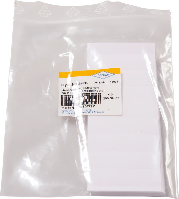 Beschriftungskärtchen  Packung  200 Stück
