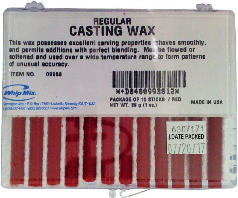 Casting Wax  Packung  12 Sticks rot