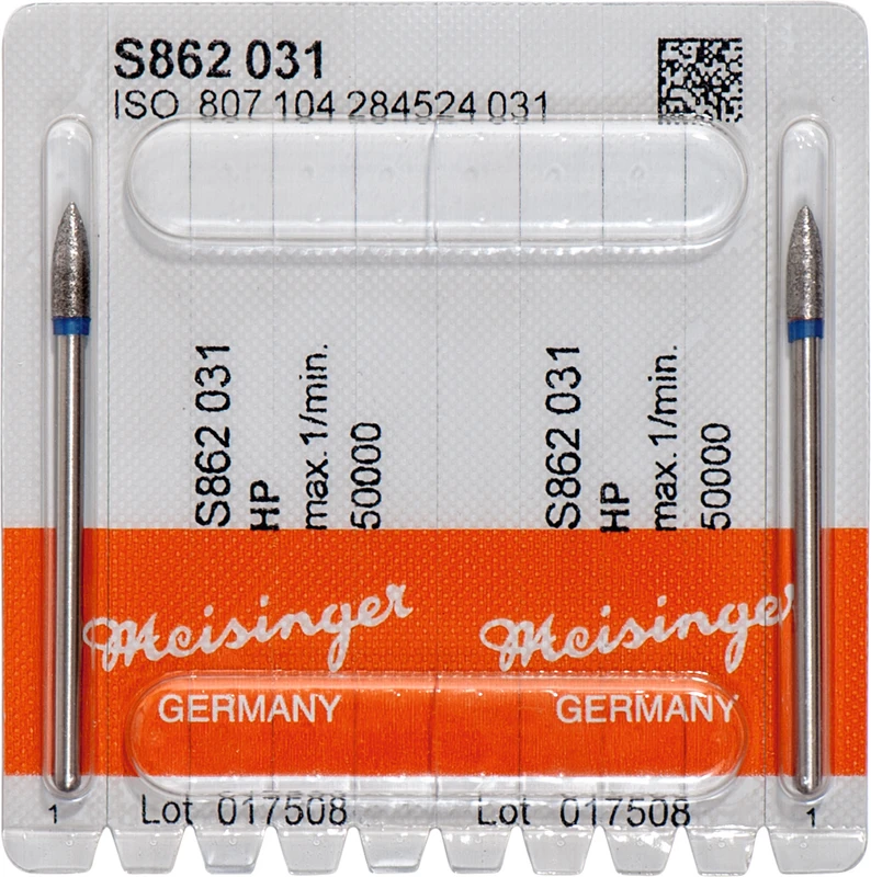 Sinterdiamanten S862  Packung  2 Stück blau mittel, HP, Figur 284, 8 mm, ISO 031