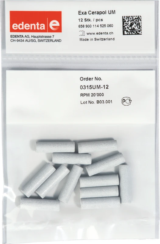 Exa Cerapol  Packung  12 Stück unmontiert, hellgrau, Figur 114, 22 mm, ISO 060