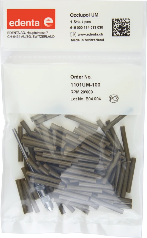 Occlupol  Packung  100 Stück unmontiert, braun grob, Figur 114, 22 mm, ISO 030