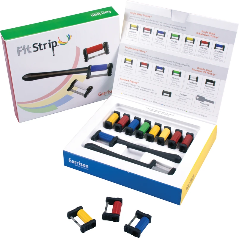 FitStrip  Subgingivales und reguläres Finieren\Polieren Set  1 gezackte, 9 einseitig, 2 Griffe