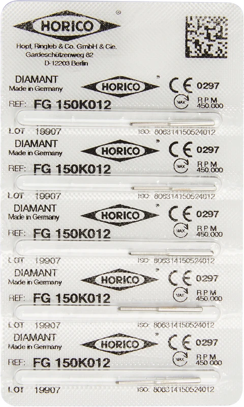 Diamantschleifer 150  Packung  5 Stück FG, Figur 150 Korund, ISO 012