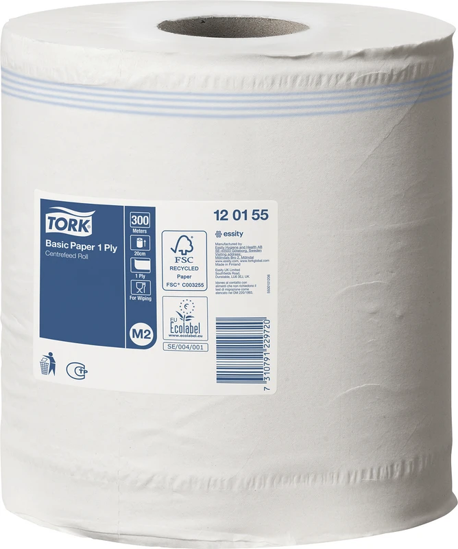 TORK® Standard Papierwischtücher 1-lagig   Packung  6 Rollen 1-lagig, weiß