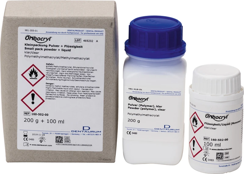 Orthocryl® Flüssigkeit  Set  200 g Pulver, 100 ml Flüssigkeit, klar