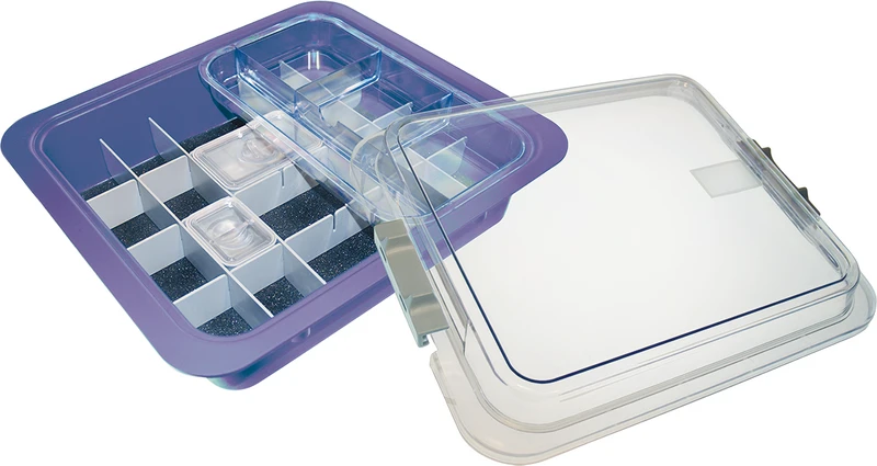 Komplette Materialwanne  Sortiment  1 Materialwanne neonlila inklusive Zubehör