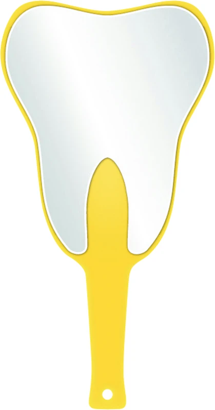 Handspiegel ZAHN  Stück  gelb