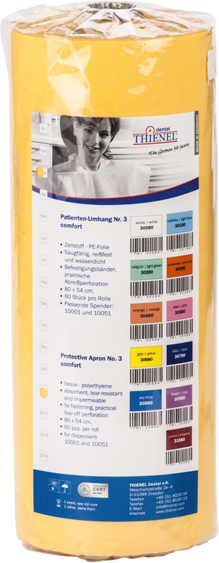 Patientenumhang Nr. 3  Rolle  60 Stück gelb, 80 x 54 cm
