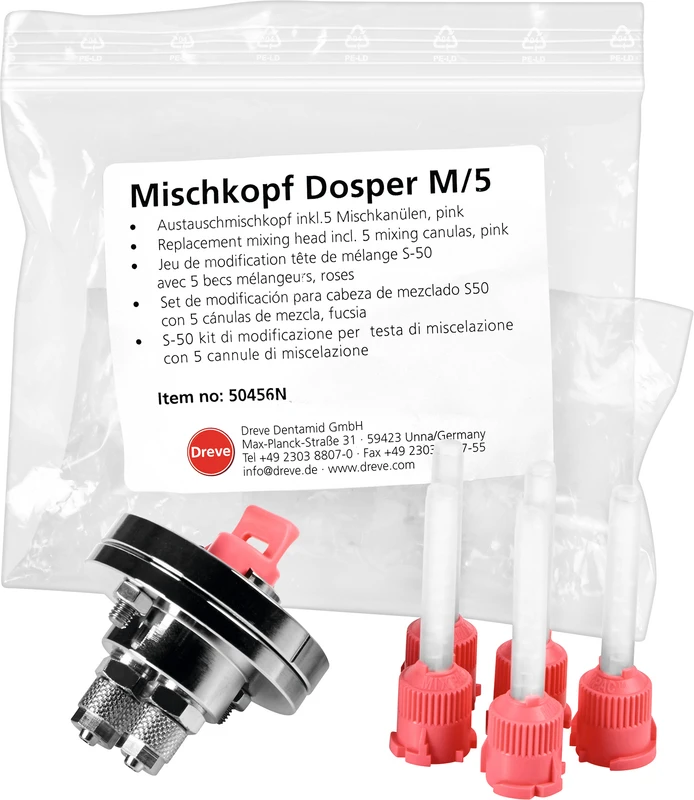 Mischkopf-Umrüstsatz S-50  Packung  Mischkopf, 5 Mischkanülen