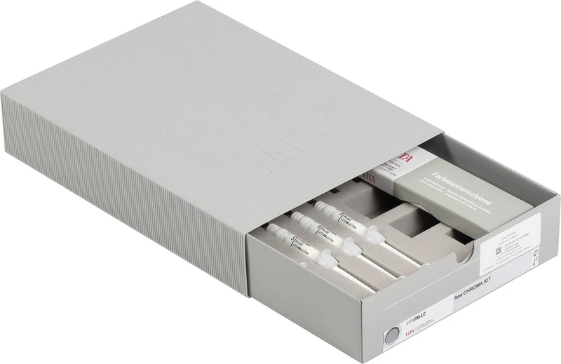 VITA VM® LC Zusatzmassen  flow CHROMA Kit  Sortiment zur farblichen Intensivierung im Zahnhals-\Körperbereich