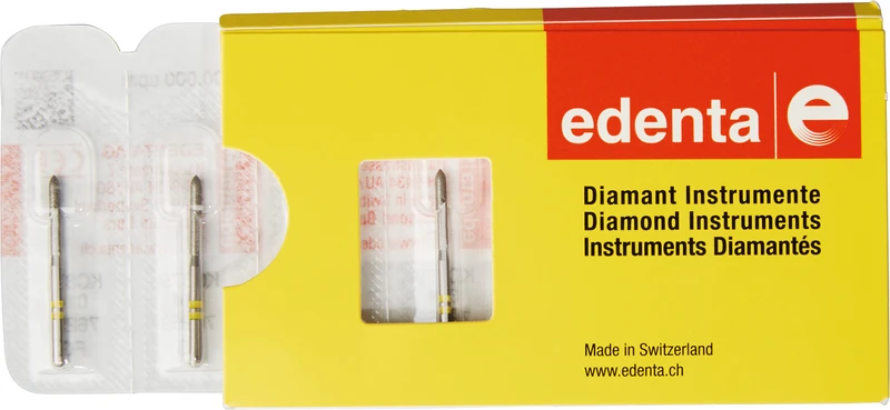 K-Diamanten FG  Packung  5 Stück 2 x gelb, FG, Figur 290, 10 mm, ISO 014