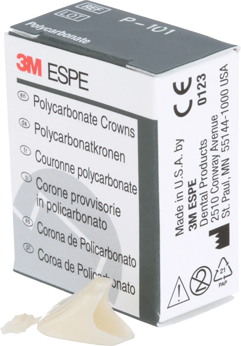 Polycarbonat-Kronen  Packung  5 Stück Nr. 101