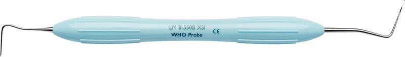 LM WHO Sonde-Parodontometer   Stück  Figur 8\550B, hellblau, LM-ErgoMax Griff