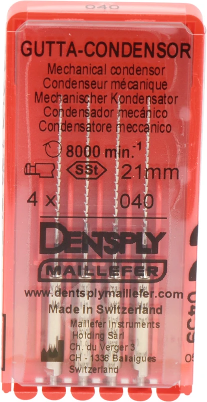 Gutta-Condensor  Packung  4 Stück 21 mm, ISO 040