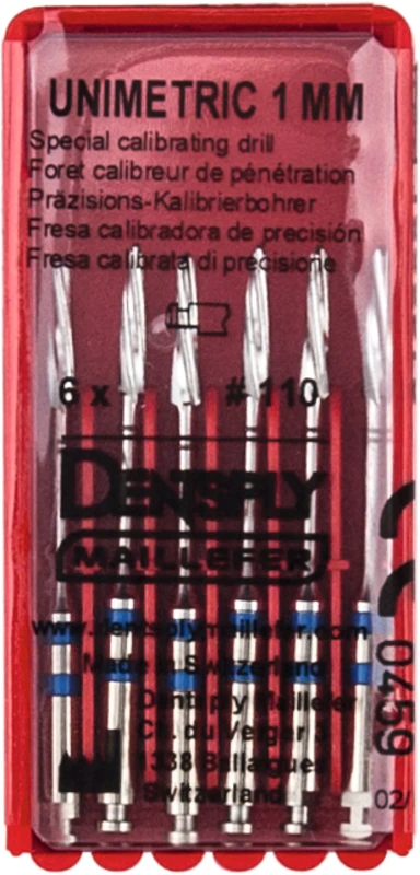 UNIMETRIC Kalibrierbohrer  Packung  6 Bohrer, blau, Gr. 110