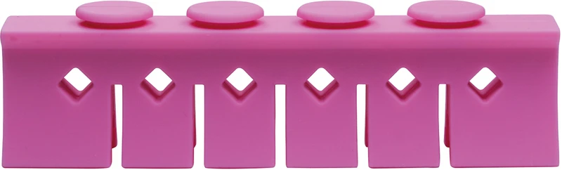 Silikon-Steg Niederhalter  Stück  pink, für 6 Instrumente, 3029S+Clip