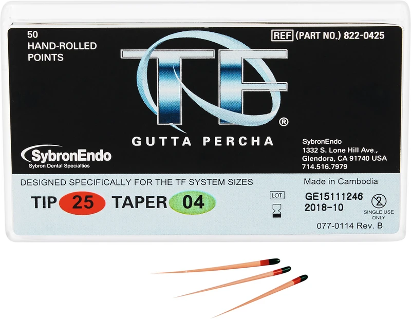 TF Guttapercha  Packung  100 Stück Taper.04, ISO 025