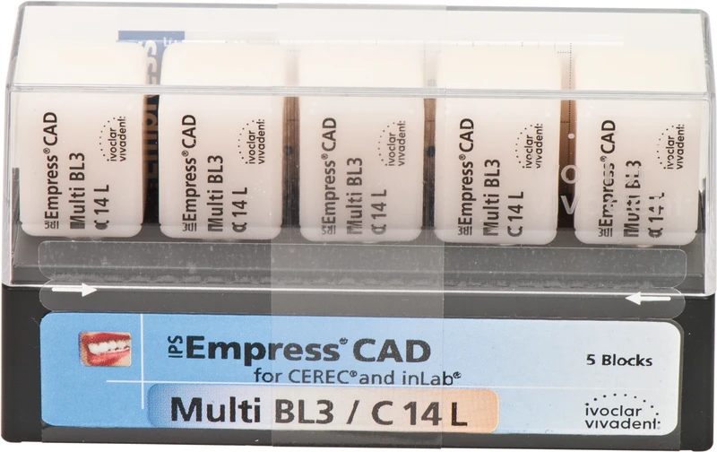 IPS Empress® CAD Multi for CEREC  Packung  5 Stück Gr. C14L, BL3