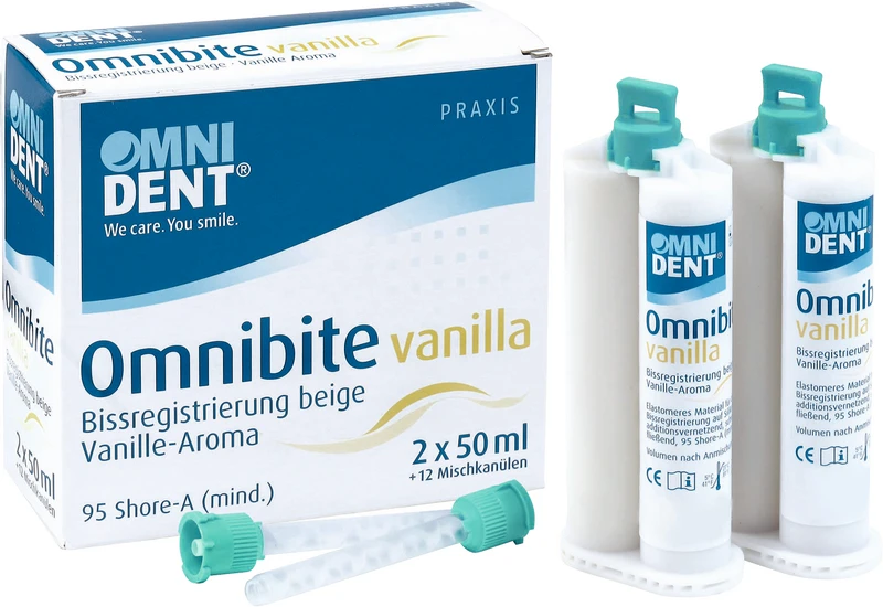 Omnibite Vanille  Packung  2 x 50 ml Doppelkartusche, 12 Mischkanülen